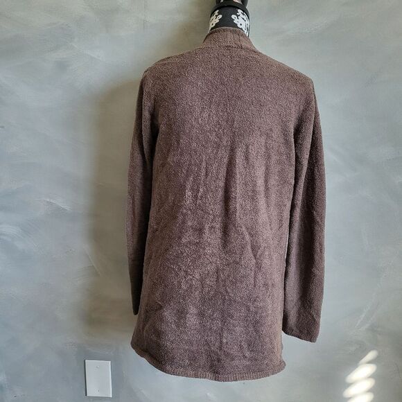 Barefoot Dreams Cozy Chic Lite Wrap Open Front Cardigan Sweater Size S/M Taupe - Picture 6 of 11